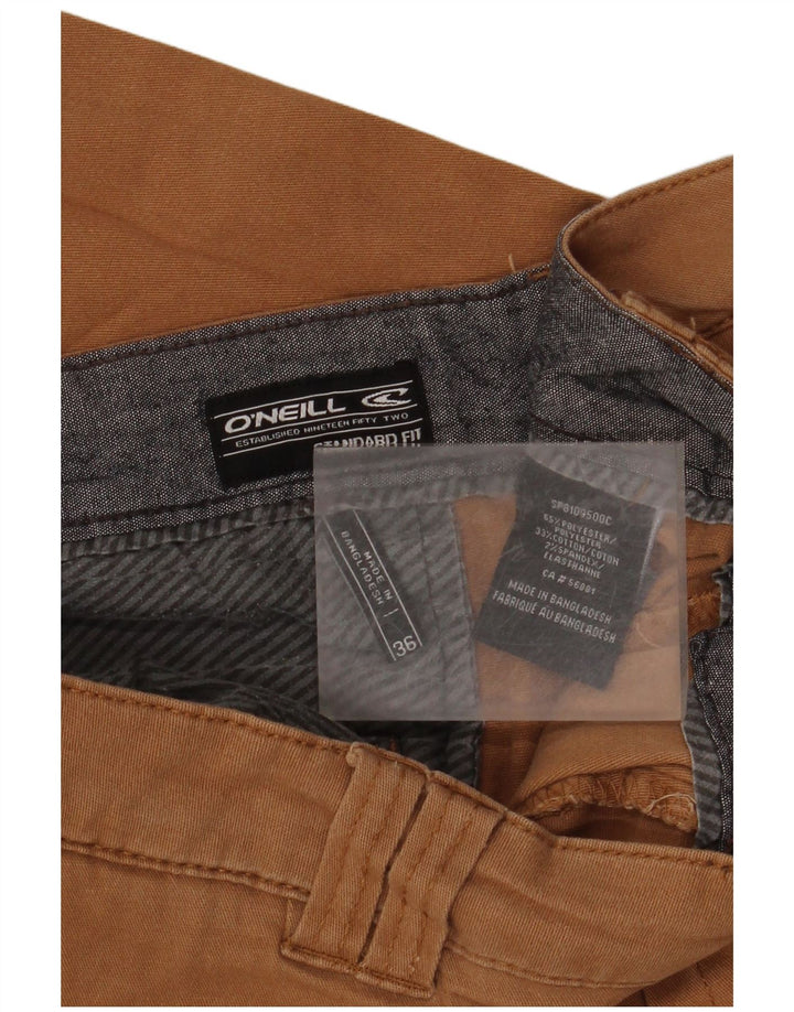 O'Neill Mens Standard Fit Chino Trousers W36 L30 Brown Polyester