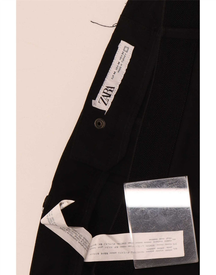 Zara Herre Slim Suit Bukser Medium W31 L29 Sort Polyester