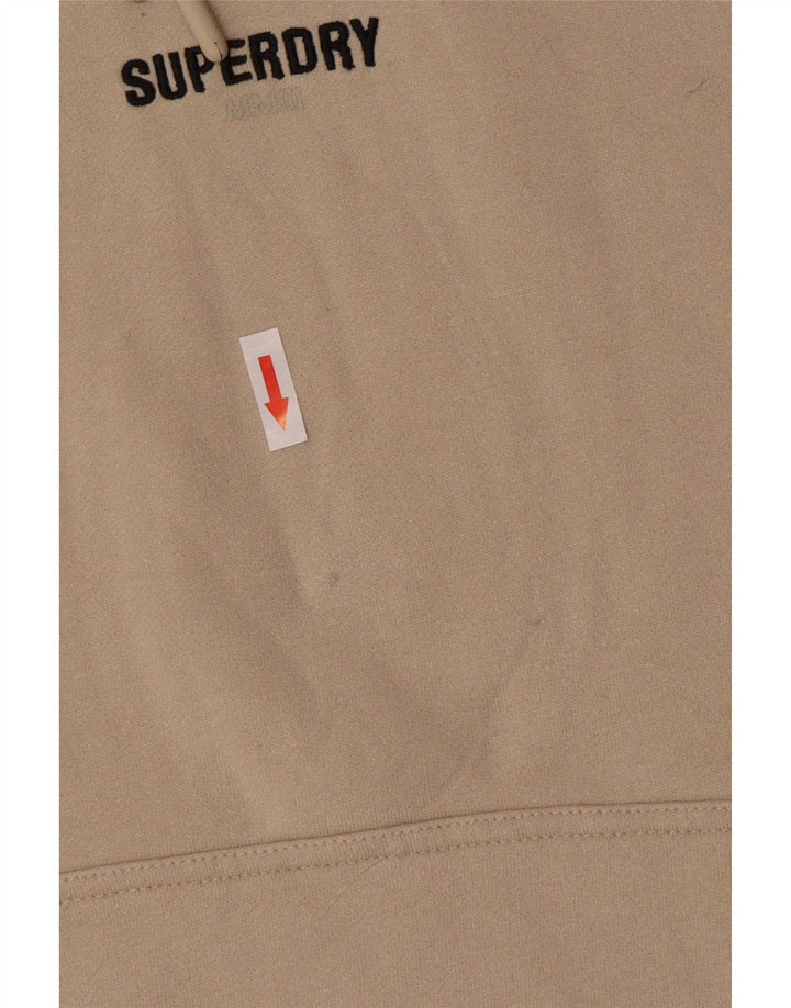 Superdry Mens Hoodie Jumper Medium Beige Cotton