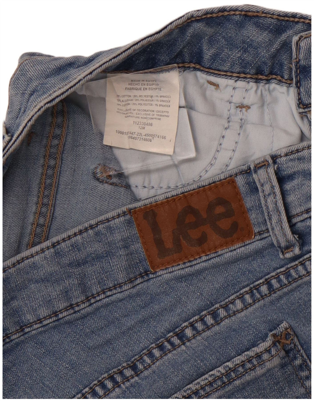 LEE Womens Denim Shorts US 12 Large W30  Blue Cotton