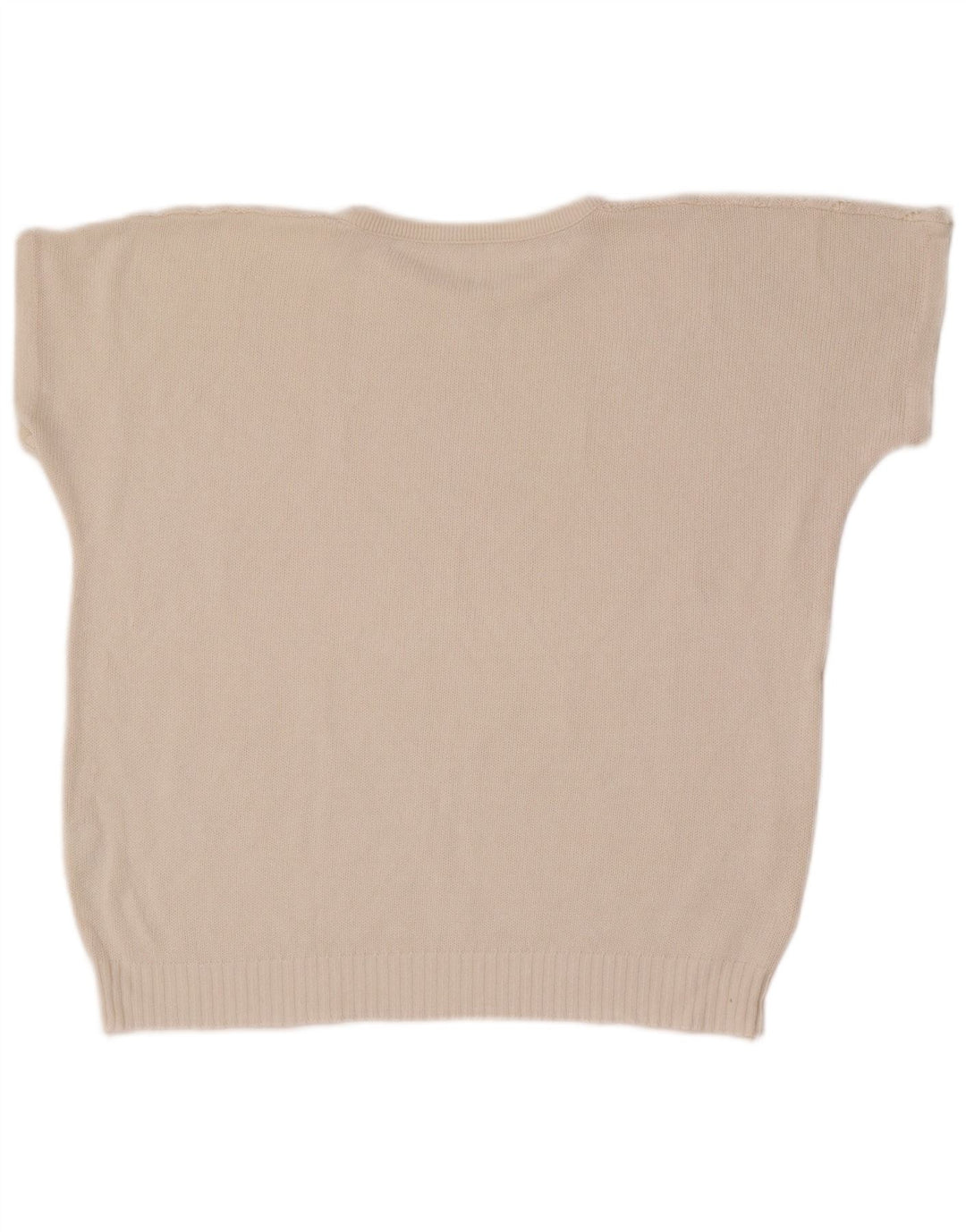 Vintage Womens Crew Neck Jumper Sweater UK 14 Medium White Geometric