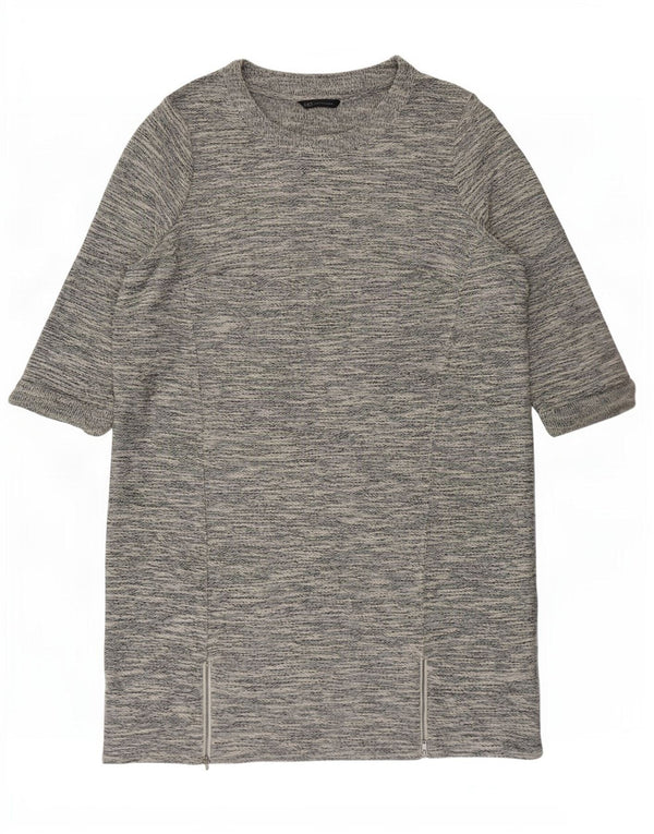 Abito a trapezio con maniche a 3/4 da donna Marks & Spencer UK 20 2XL Grigio chiazzato