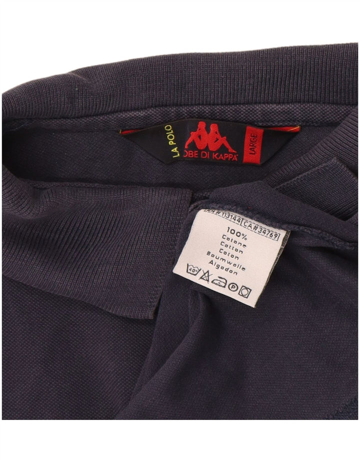 Polo Kappa Uomo Large Blu Navy in cotone
