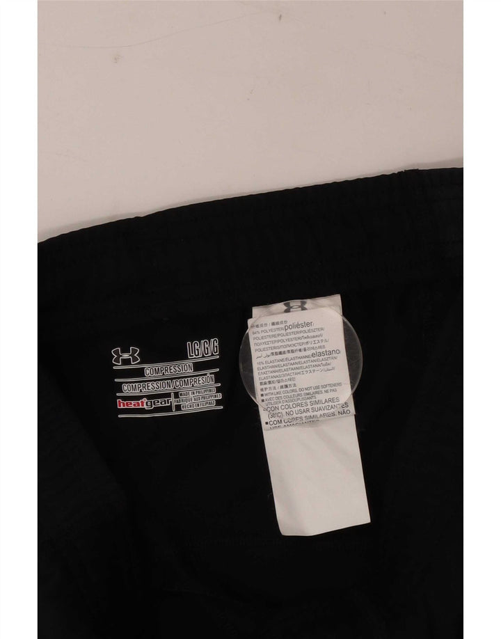 Under Armour Womens Heat Gear Leggings UK 16 Large  Black Polyester