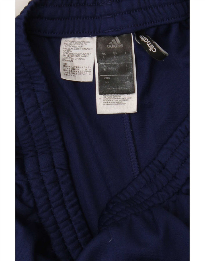 Adidas Mens Climalite Tracksuit Trousers Large Navy Blue Polyester