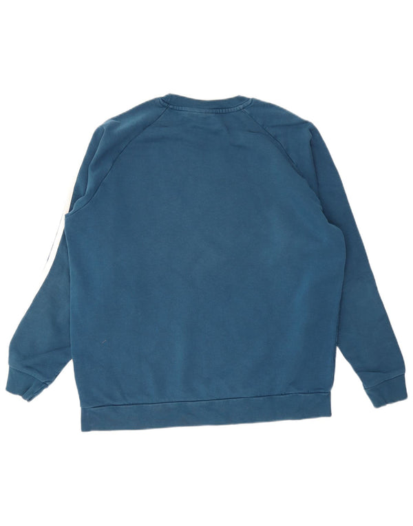 Adidas Mens Sweatshirt Jumper Large Blue Cotton