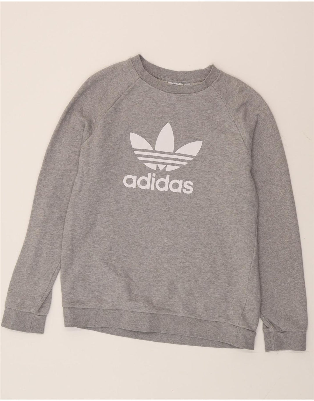 Adidas Sweat-shirt graphique pour homme en coton gris moyen