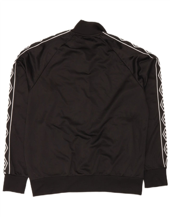 UMBRO Mens Graphic Tracksuit Top Jacket Medium Black Polyester