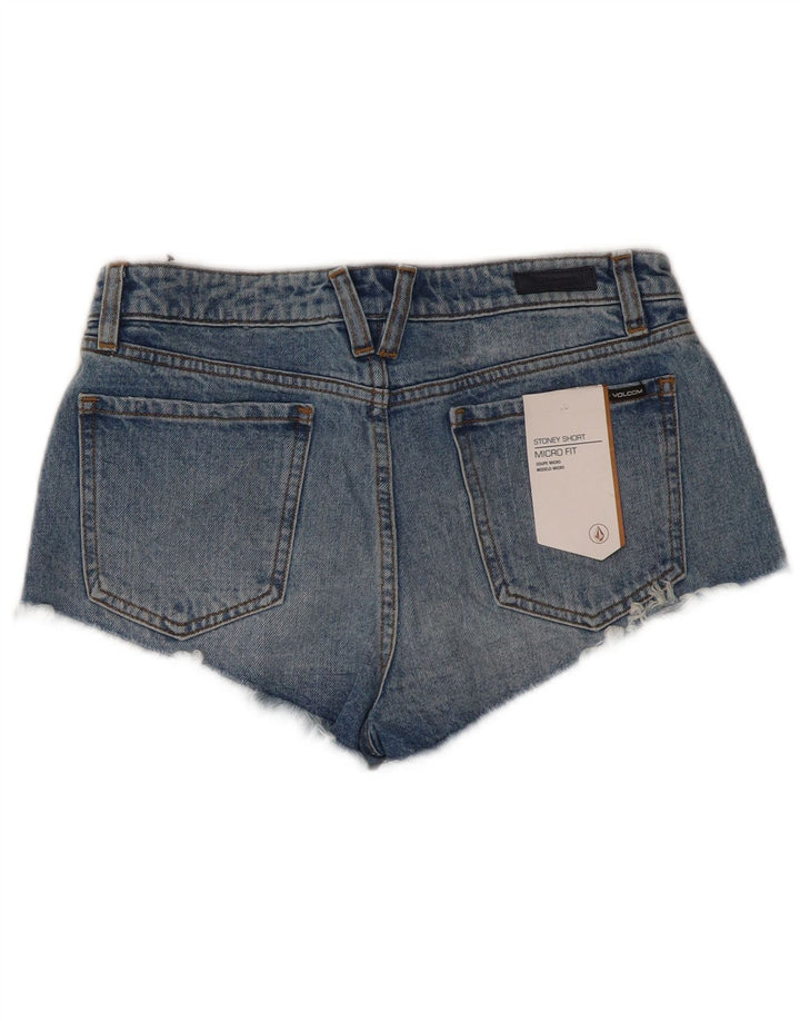 Volcom Womens Hot Pants W27 Small  Blue Cotton