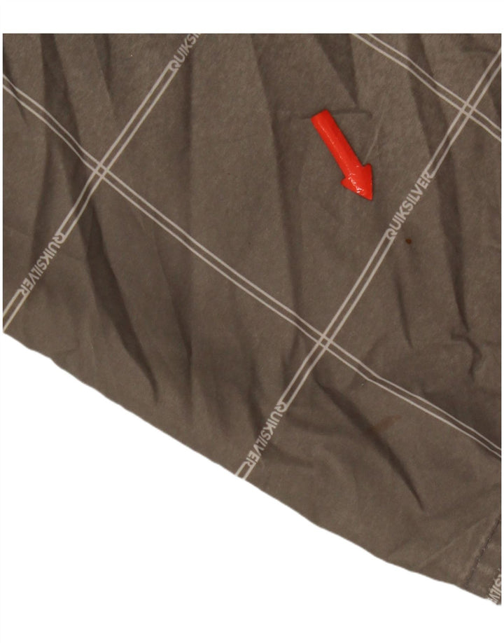 Quiksilver Mens Chino Shorts W34 Large  Grey Check Polyester