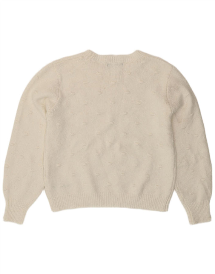 Marks & Spencer Γυναικείο πουλόβερ με λαιμόκοψη UK 14 Medium White