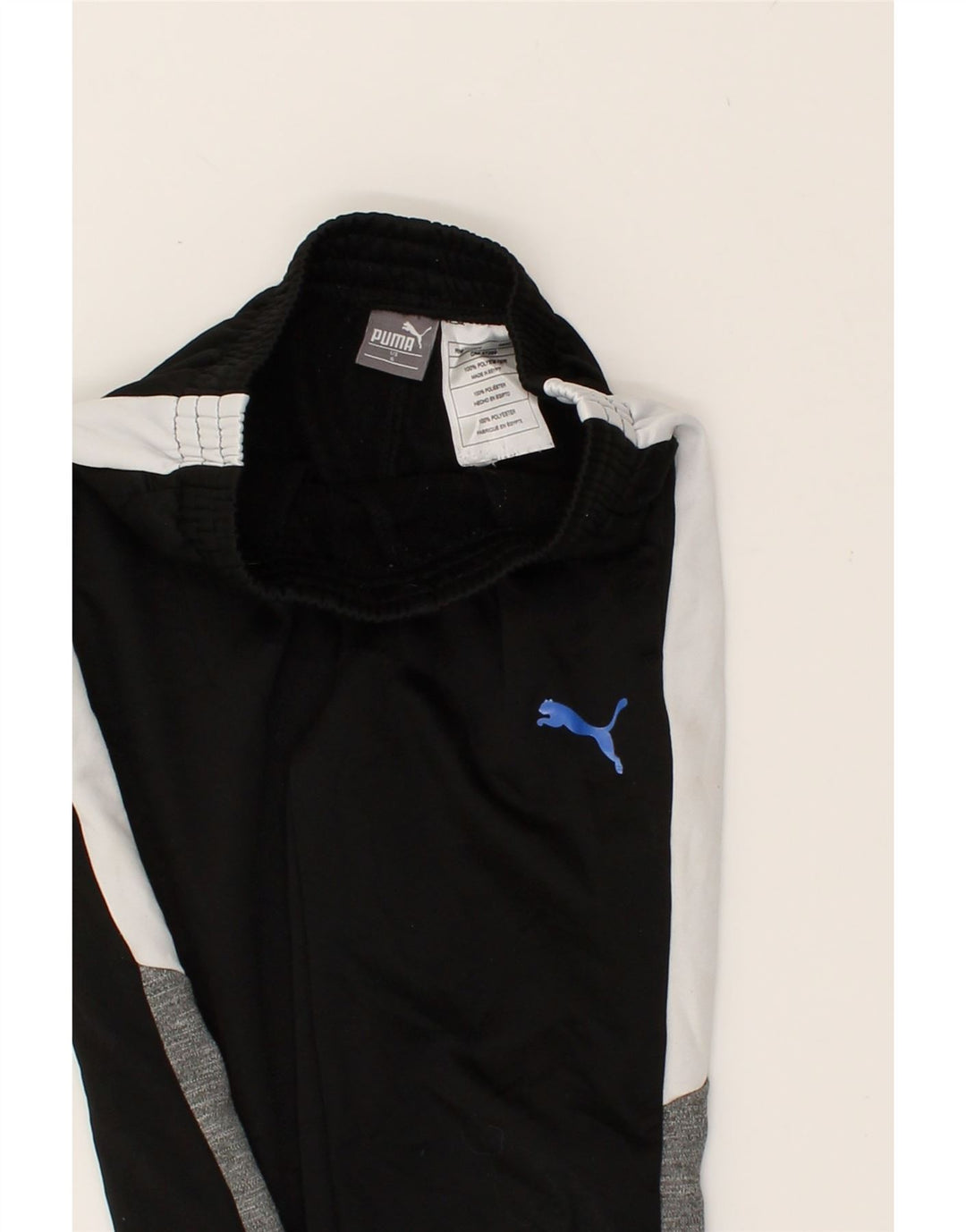 PUMA Boys Tracksuit Trousers 5-6 Years  Black Colourblock Polyester | Vintage Puma | Thrift | Second-Hand Puma | Used Clothing | Messina Hembry 