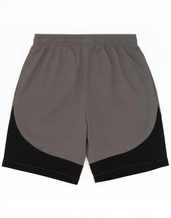 Nike Mens Dri Fit Slim Sport Shorts Small Grey Colourblock Polyester