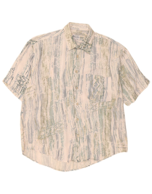 Vintage Herren Kurzarmshirt XL Mehrfarbig gestreift