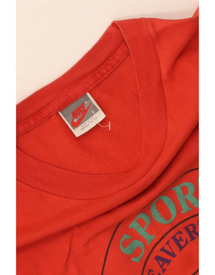 Nike Mens Graphic T-Shirt Top Small Red Cotton