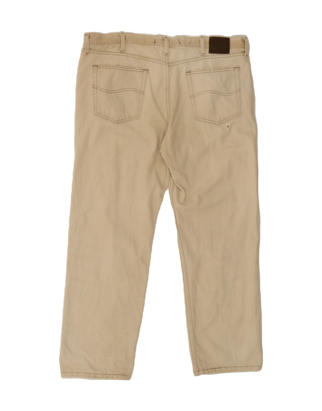 LEE Mens Regular Fit Straight Casual Trousers W40 L30 White Cotton Vintage Lee and Second-Hand Lee from Messina Hembry 