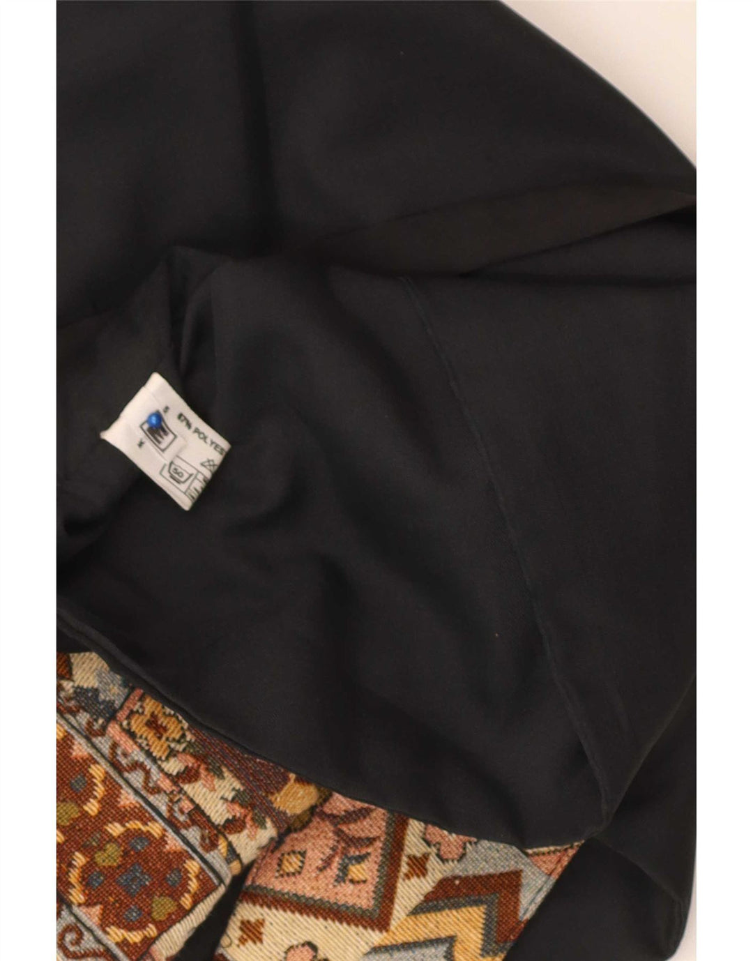 Vintage vest til mænd, medium brun geometrisk polyester