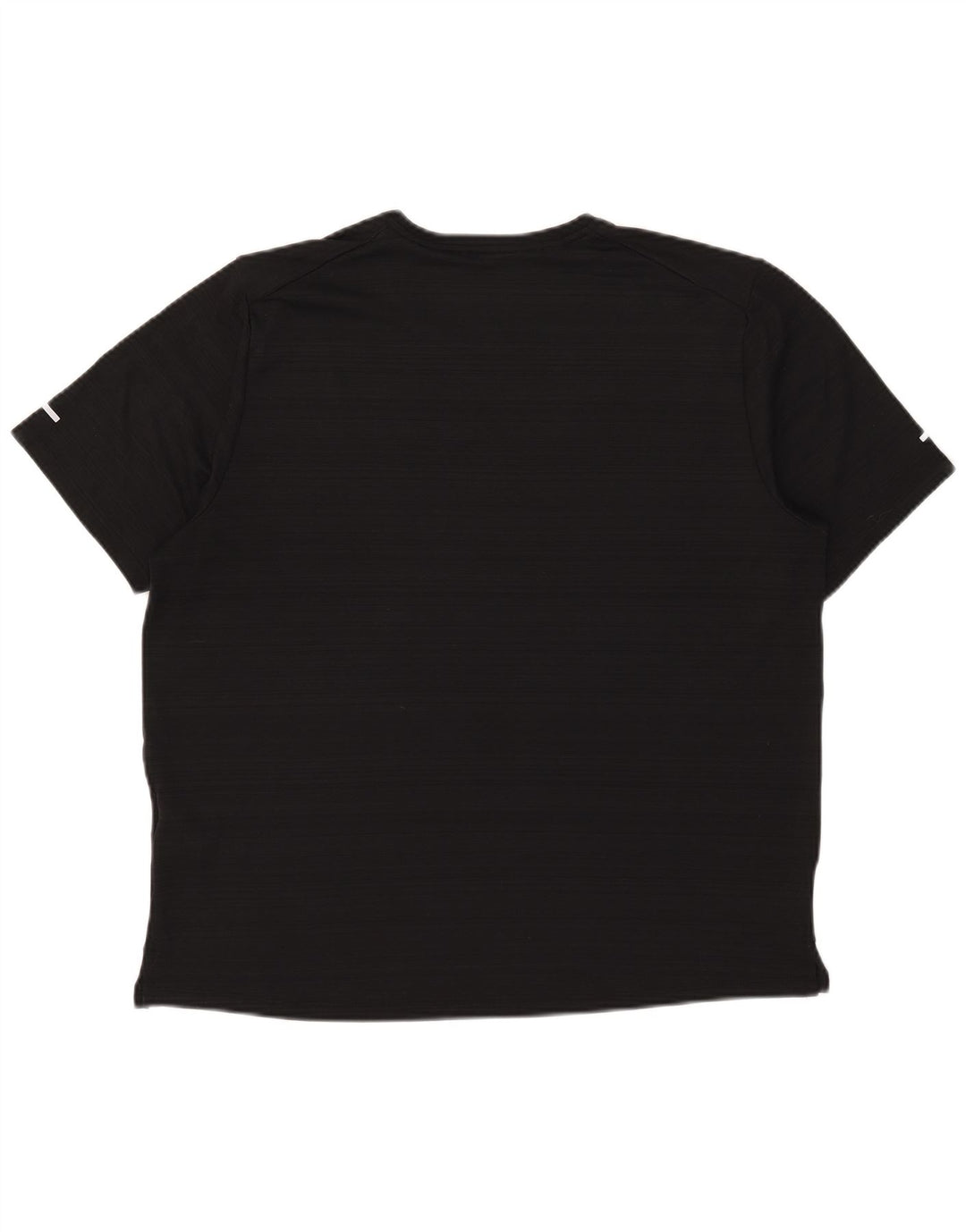 Nike Mens Dri Fit T-Shirt Top Large Black Pinstripe Polyester