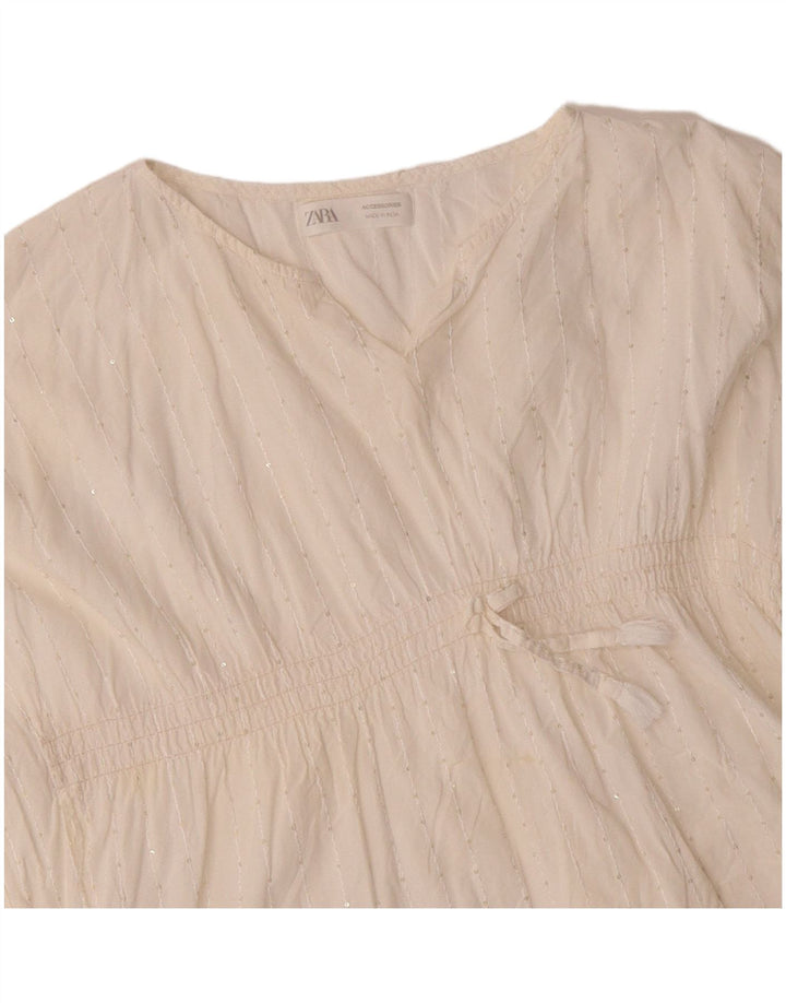ZARA Womens Batwing Blouse Top UK 16 Large White