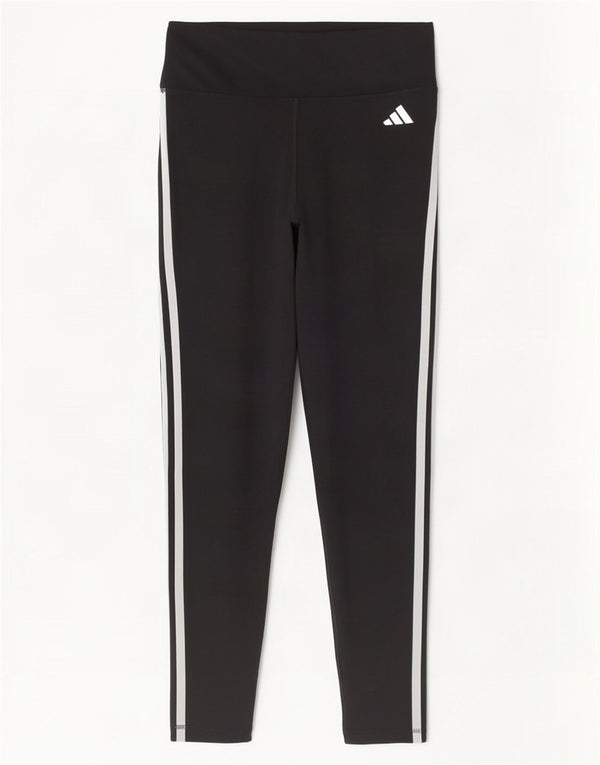 Adidas Damen Tight Fit Crop Leggings UK 12/14 Medium Schwarz Polyester