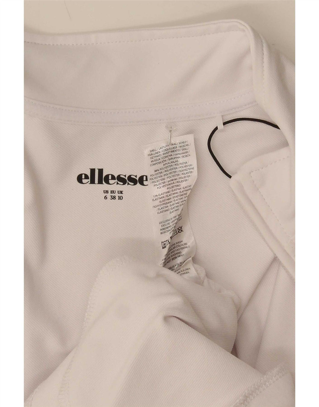 Ellesse Γυναικεία αθλητική φόρμα Top Jacket UK 10 Small White Polyester