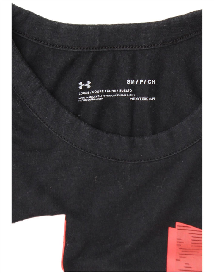 Under Armour Womens Graphic Top Long Sleeve UK 10 Small Navy Blue