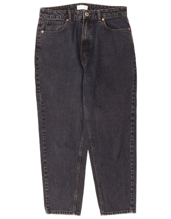 Jeans affusolati a vita alta da donna Zara EU 42 Large W32 L28 Cotone blu navy
