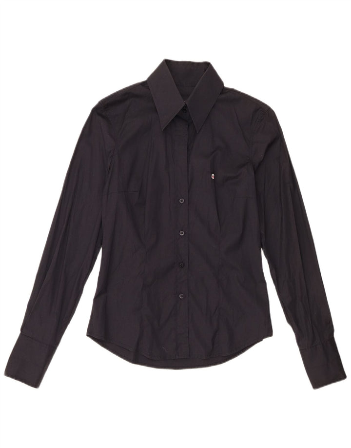 Gant Womens Shirt UK 8 Small  Navy Blue Cotton