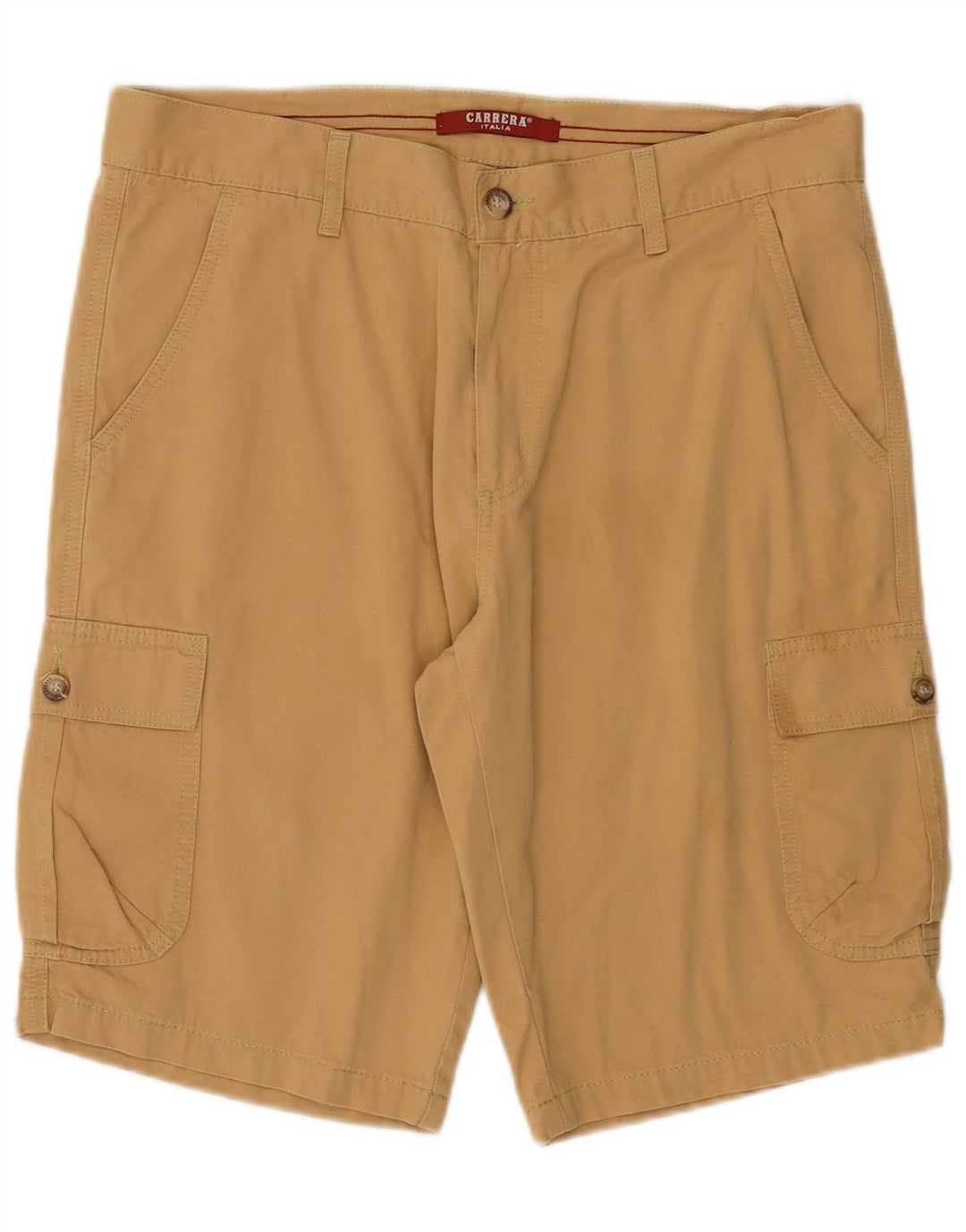 Carrera Mens Cargo Shorts IT 50 Large W34  Beige Cotton