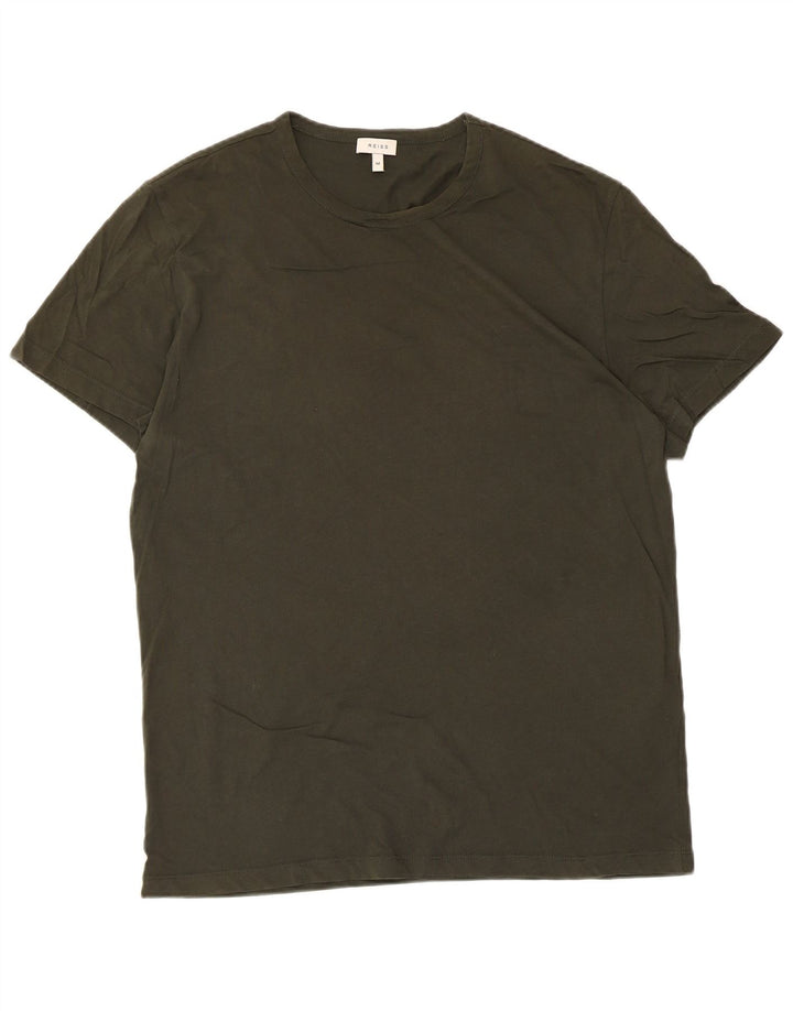 Tricou pentru bărbați Reiss Top Mediu Kaki Bumbac
