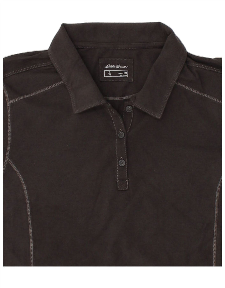EDDIE BAUER Womens Polo Shirt UK 12 Medium Black Cotton Vintage Eddie Bauer and Second-Hand Eddie Bauer from Messina Hembry 
