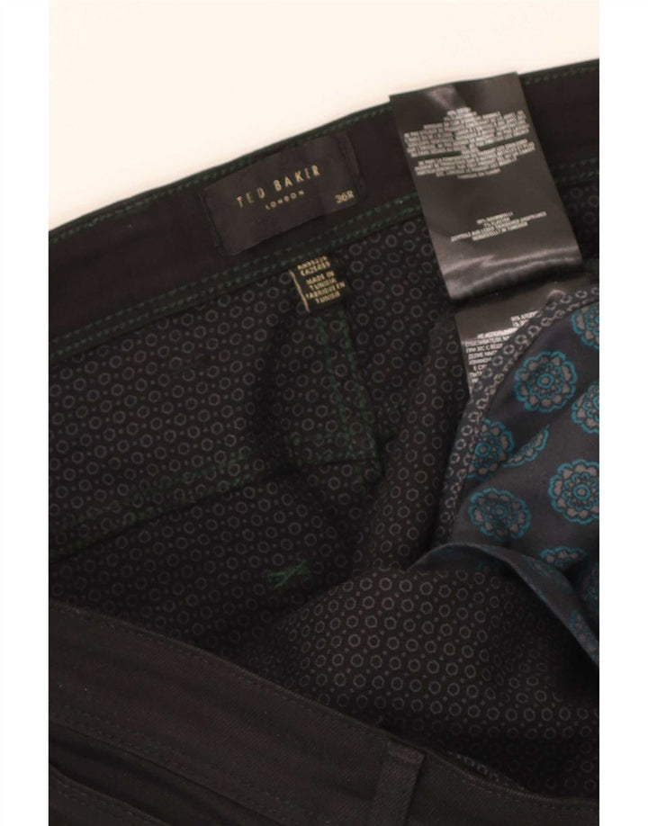 Jeans dritti da uomo Ted Baker W36 L26 cotone nero