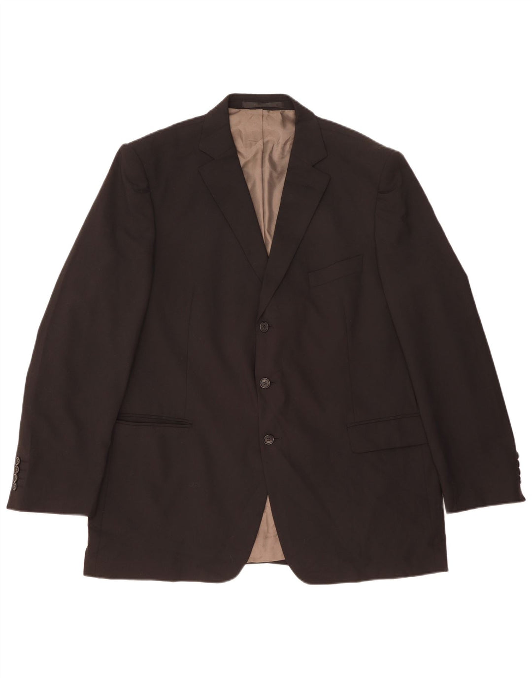 Marks & Spencer Męska marynarka zapinana na 3 guziki, UK 46 XL, czarny poliester