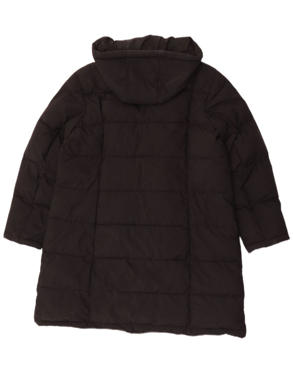 Dkny Abrigo acolchado con capucha para mujer UK 40 XL Poliéster negro