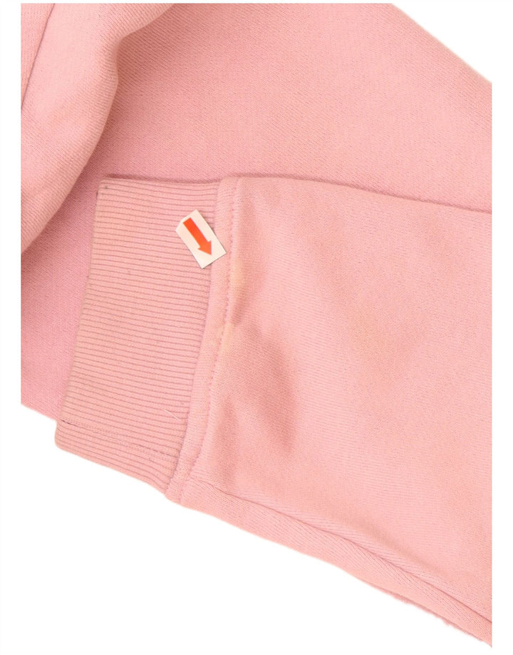 ELLESSE Womens Graphic Sweatshirt Jumper UK 12 Medium Pink Cotton