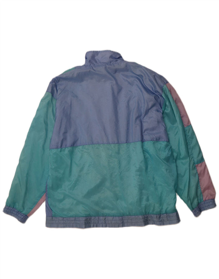 VINTAGE Træningsdragt til mænd Topjakke XL Blå Colourblock