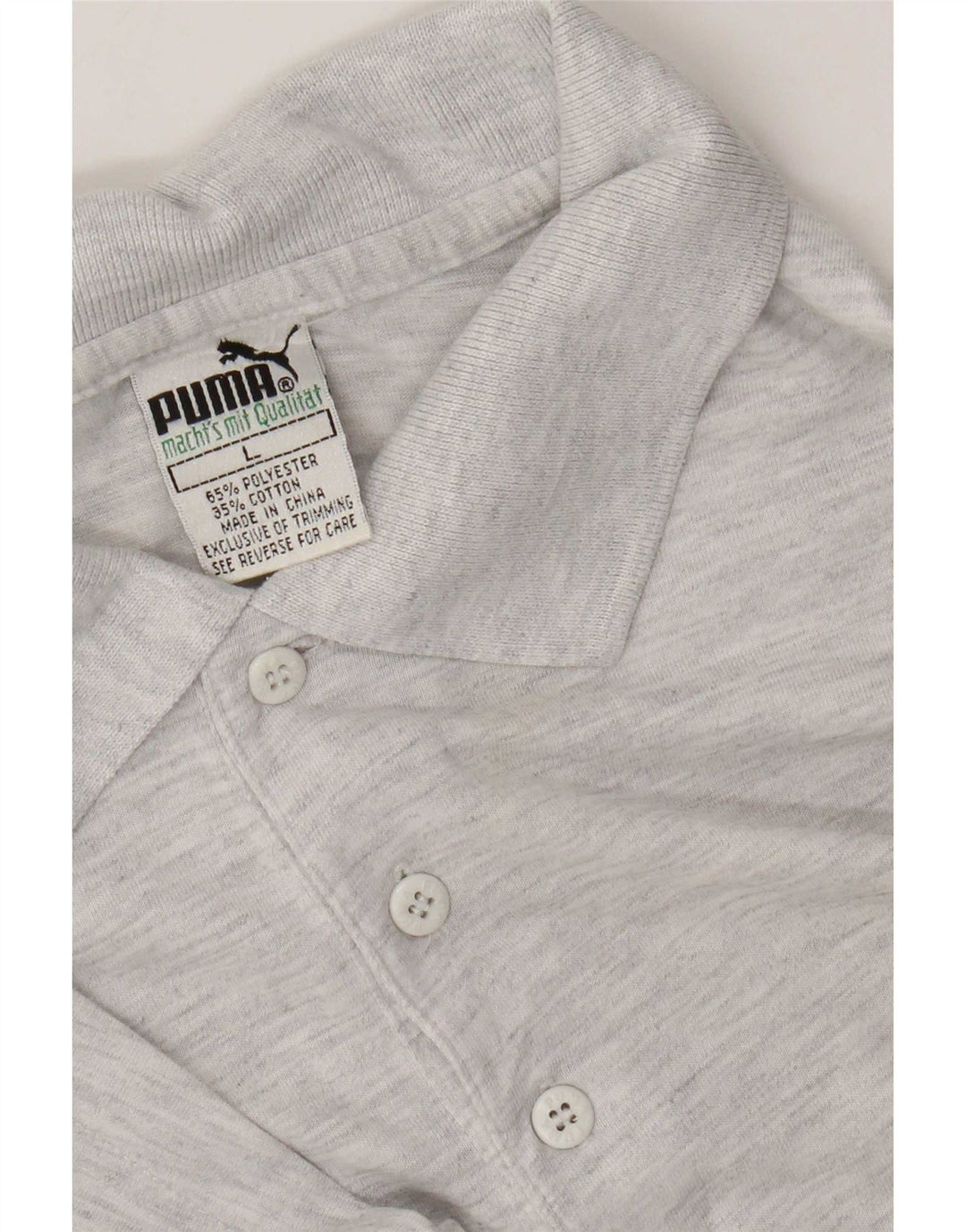 Camisa polo masculina Puma grande poliéster manchado cinza