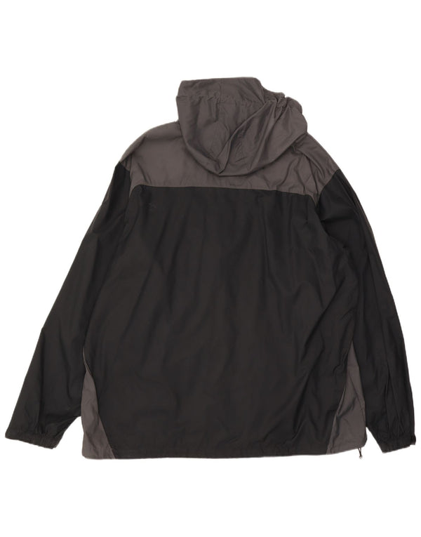 Jaqueta de chuva masculina Columbia com capuz UK 44 2XL preta Colourblock Nylon