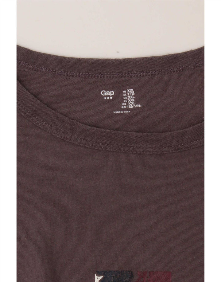 Gap Mens Graphic T-Shirt Top 2XL Brown