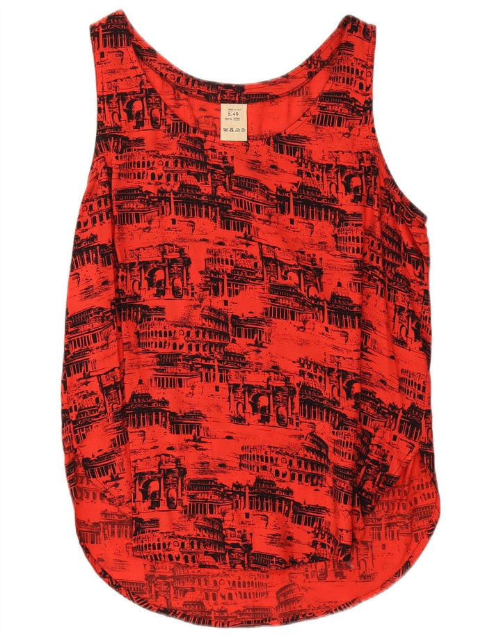 Vintage Womens Graphic Oversized 2 Piece Set IT 46 Large Red Viscose