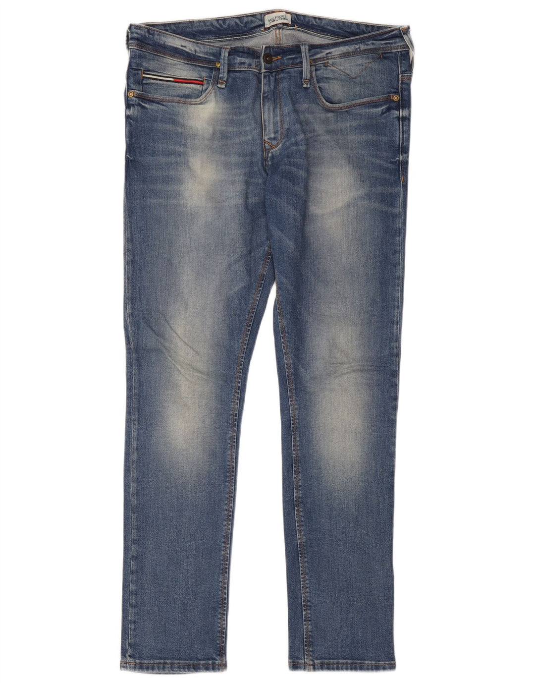 Tommy Hilfiger Mens Slim Jeans W34 L32 Blue Cotton