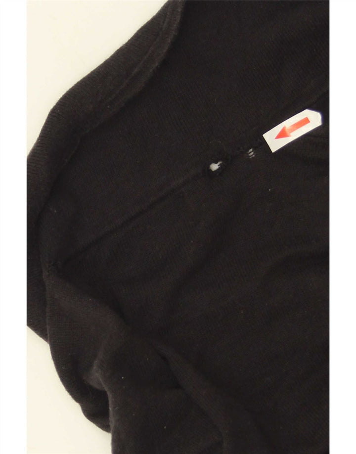 Fred Perry Boys Cardigan Sweater 13-14 Years Large Black Cotton