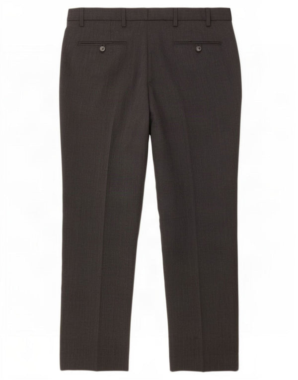 Marks & Spencer Mens Straight Suit Trousers W38 L31 Grey Polyester