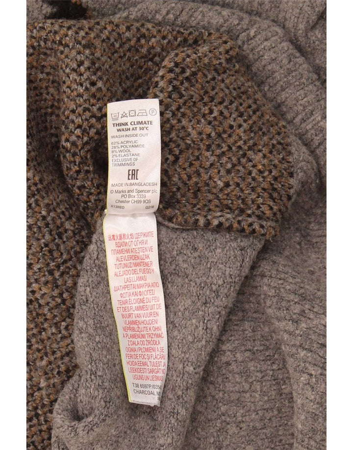 Marks & Spencer Womens Turtle Neck Jumper Sweater UK 18 XL Grey