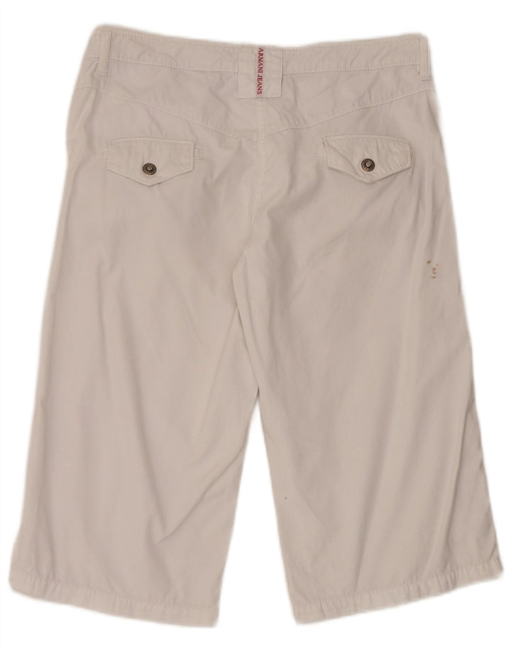 Armani Womens Bermuda Shorts W28 Medium  White Cotton