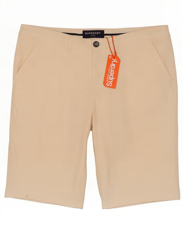 Женские шорты чинос Superdry UK 14, большие W34, бежевый хлопок