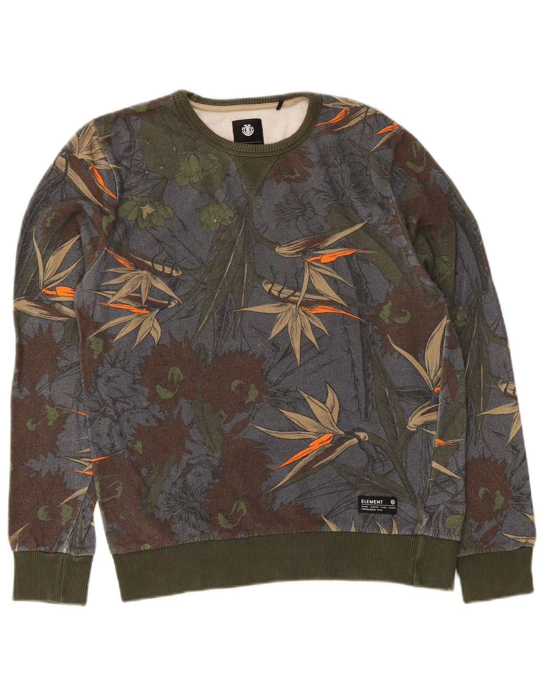 Felpa da donna Element Jumper UK 10 Piccolo cotone floreale multicolore