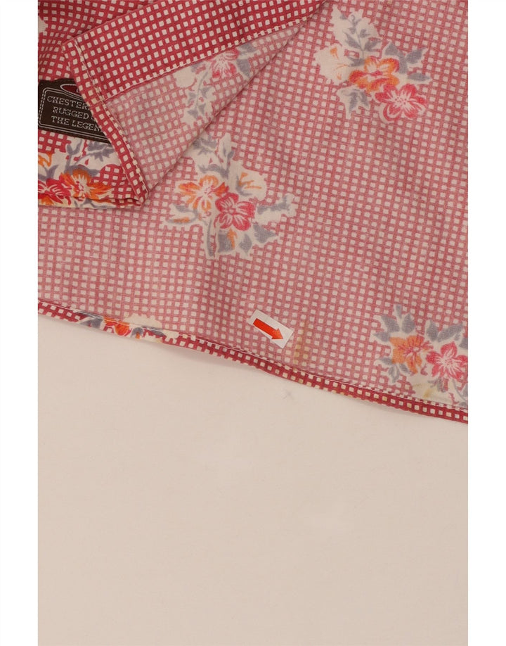 Chesterfield Mens Shirt XL Red Floral Cotton