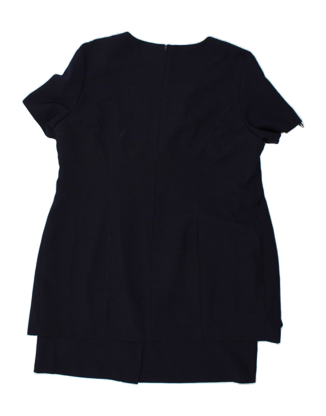 VINTAGE Womens Sheath Dress UK 20 2XL Navy Blue Polyester Vintage Vintage and Second-Hand Vintage from Messina Hembry 