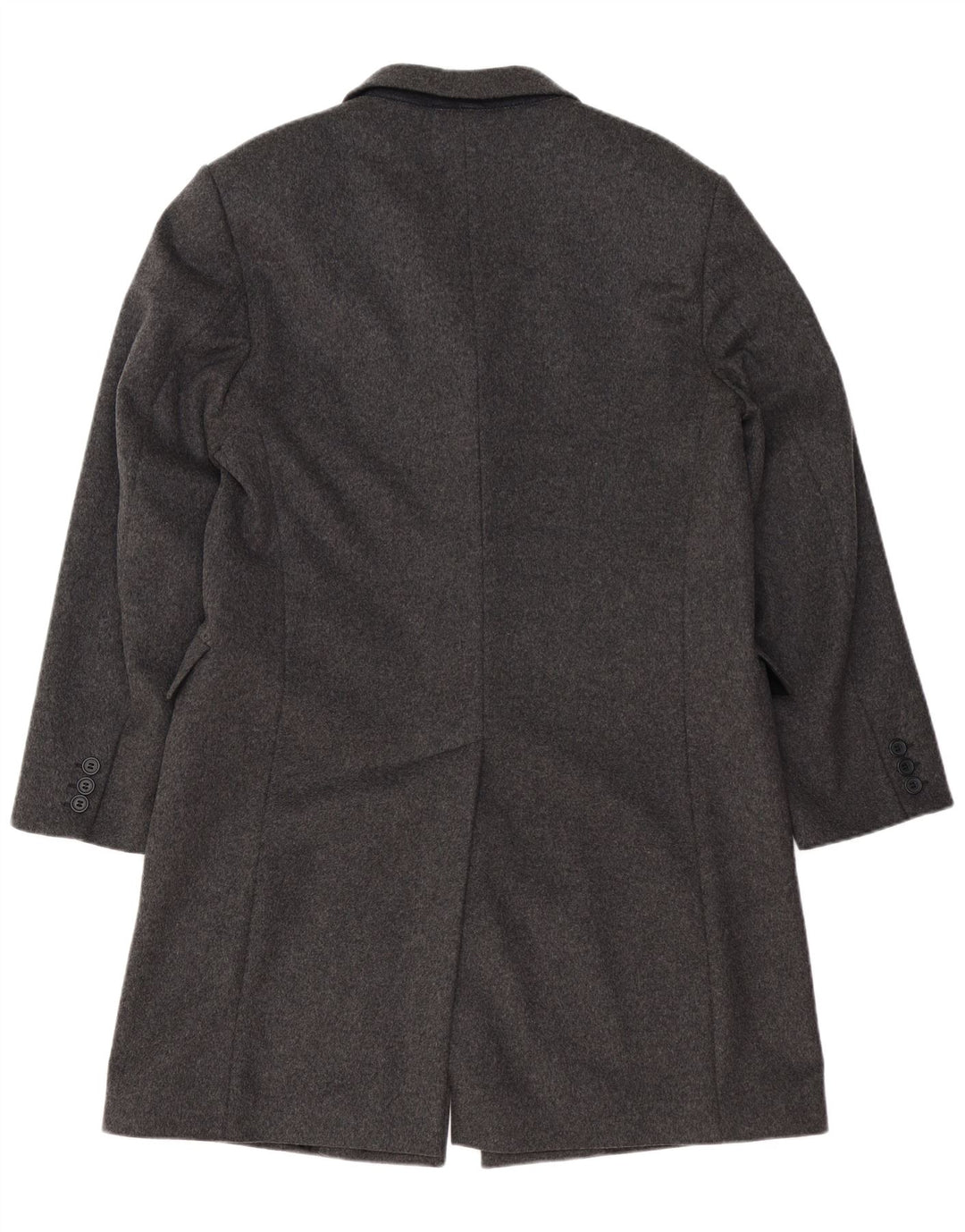 BENETTON Mens Overcoat IT 52 XL Grey Wool